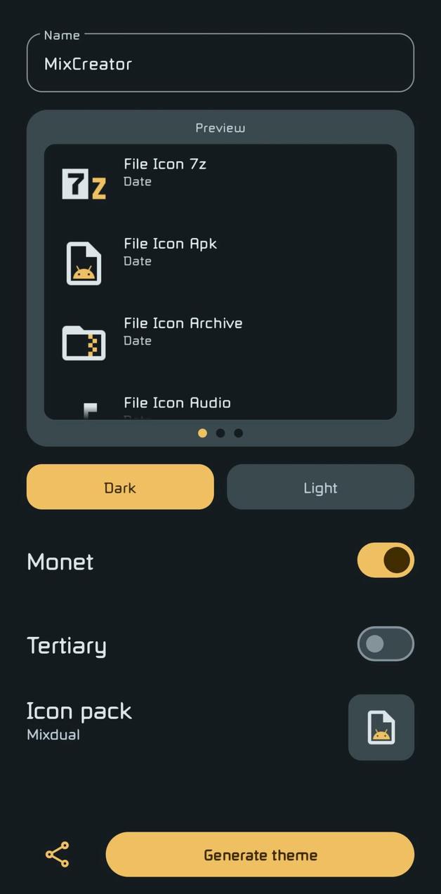 Mixplorer Theme Creator screenshot 1
