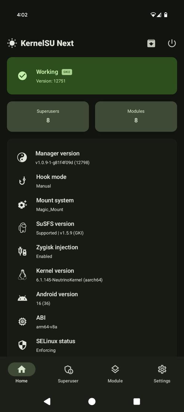 KernelSU Next screenshot 1