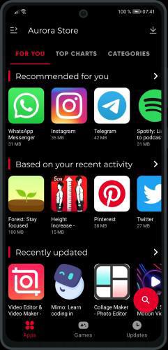 Aurora Store screenshot 2
