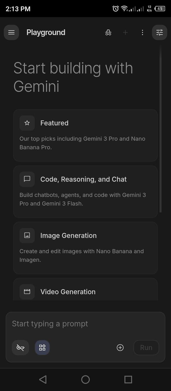 AI Studio screenshot 1