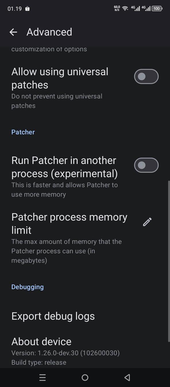 ReVanced Manager screenshot 2