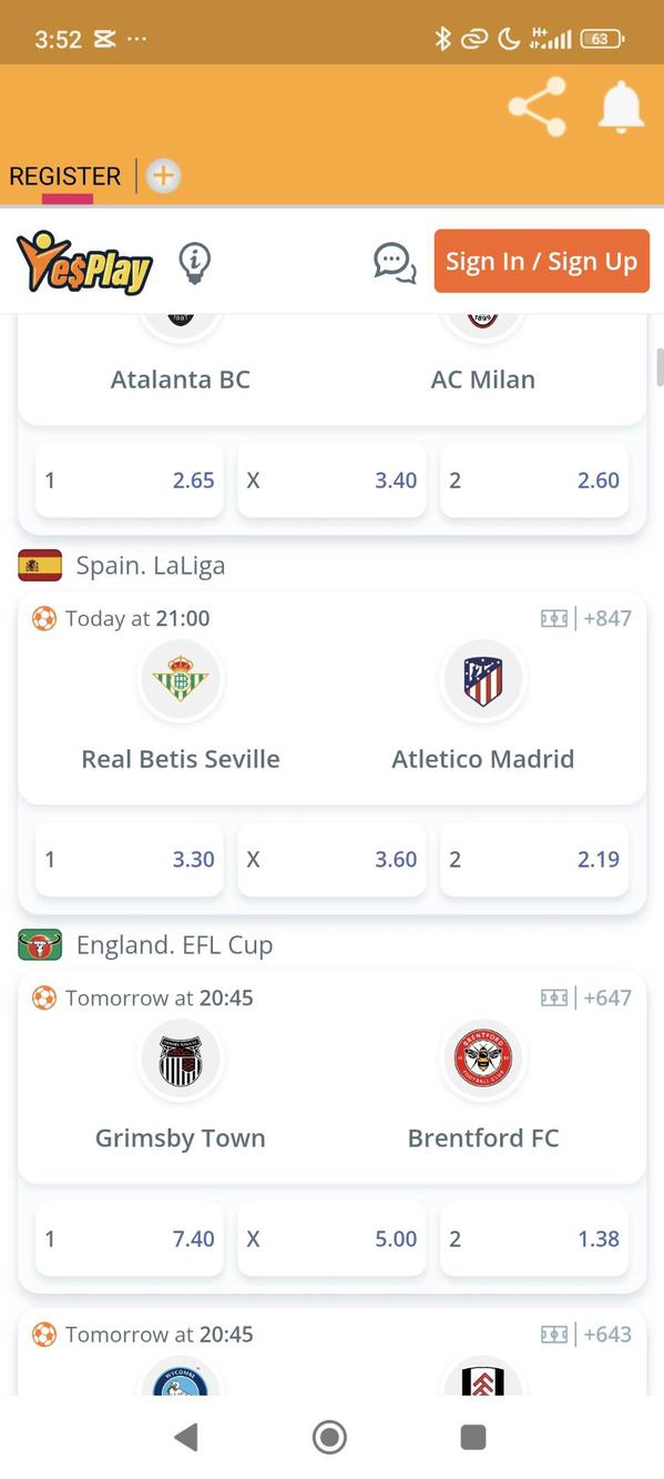 YesPlay Bet screenshot 2