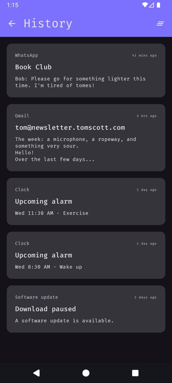NotiFilter screenshot 2