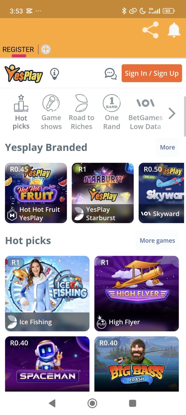 YesPlay Bet screenshot 1