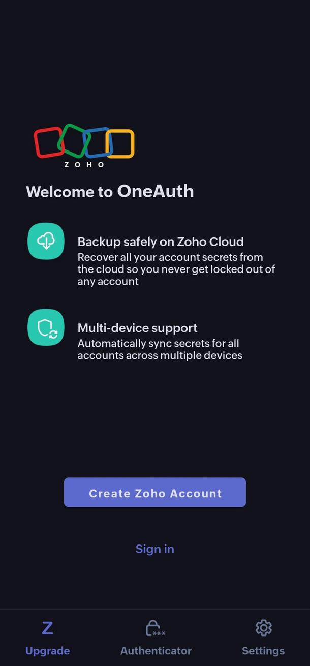OneAuth screenshot 1