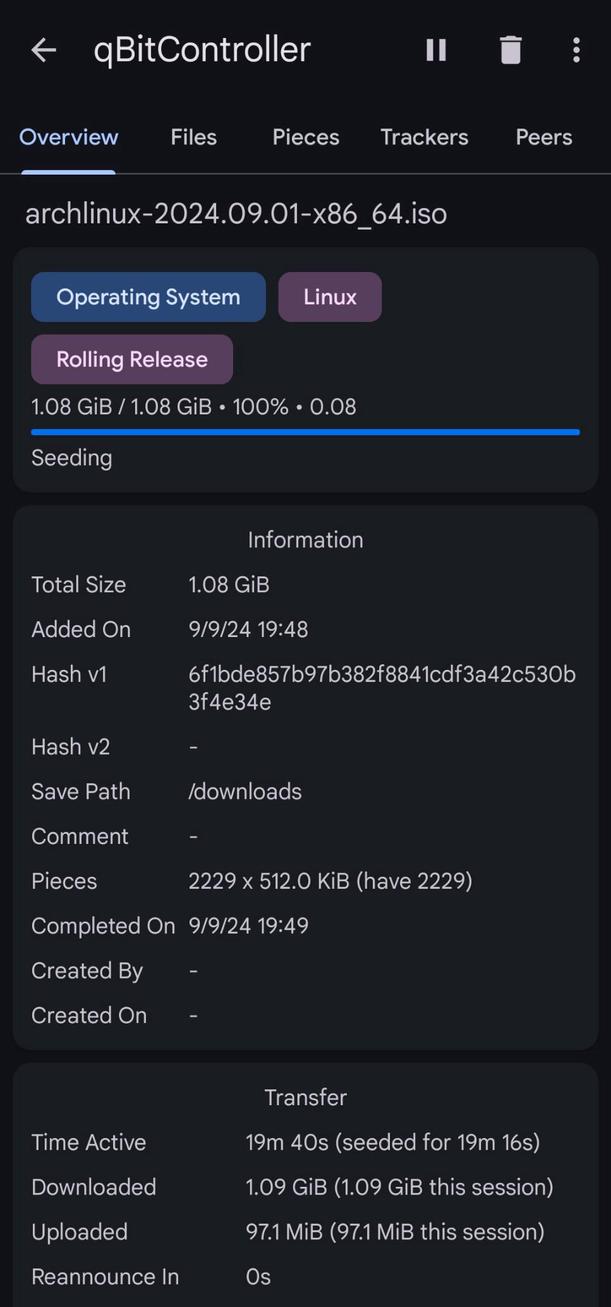 qBitController screenshot 2