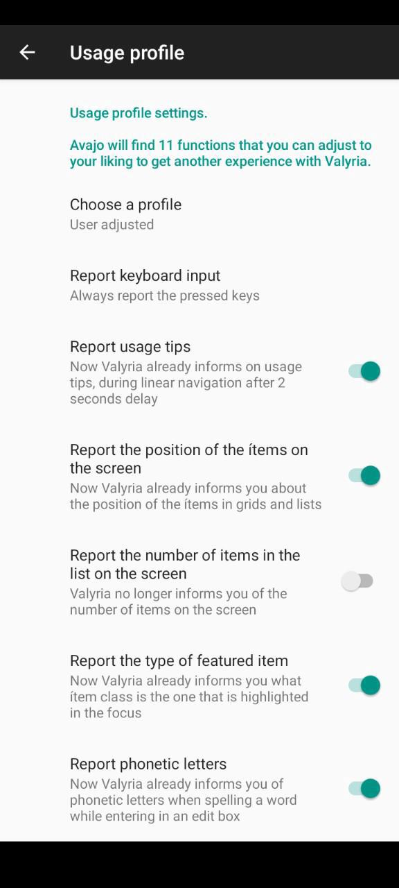 Valyria Screen Reader screenshot 2