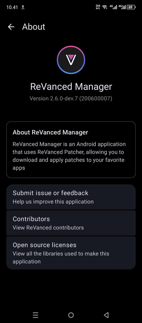 ReVanced Manager screenshot 1