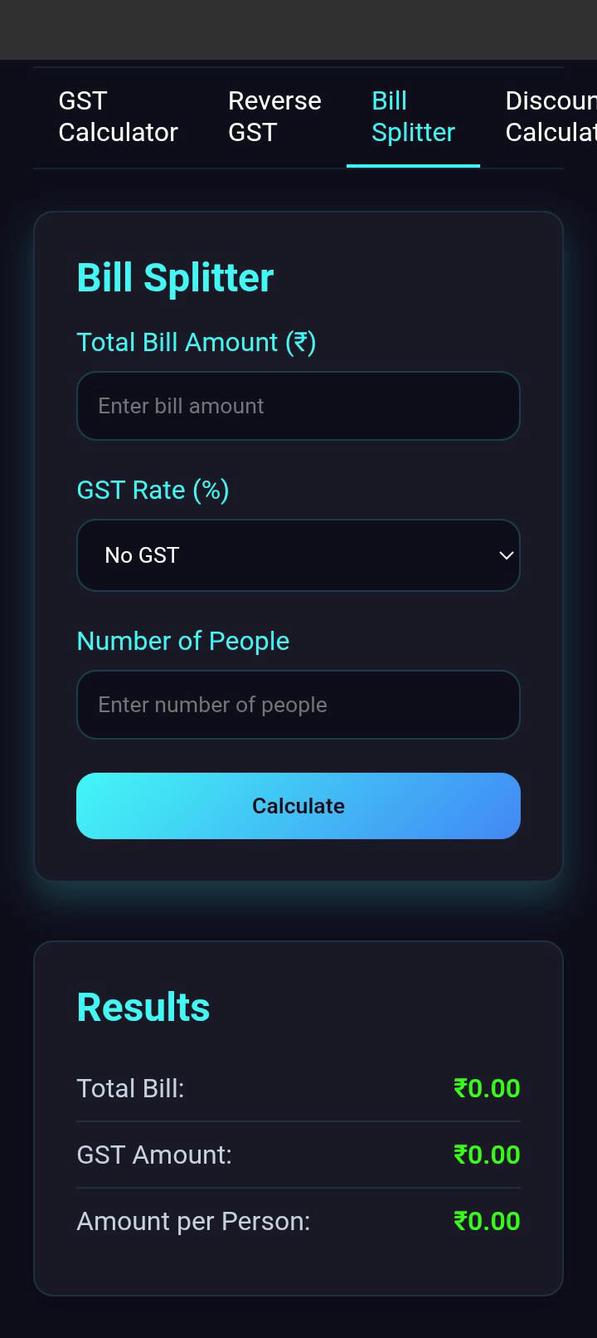 GST calculator screenshot 5