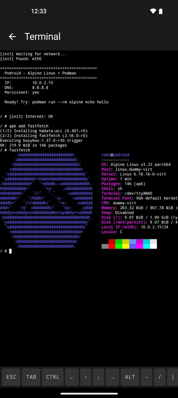 Podroid screenshot 1