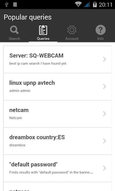 Shodan.io Mobile App screenshot 1
