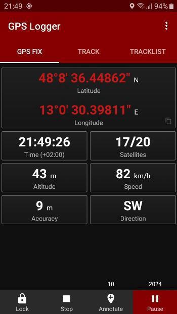 GPS Logger screenshot 2